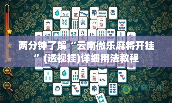 两分钟了解“云南微乐麻将开挂”(透视挂)详细用法教程