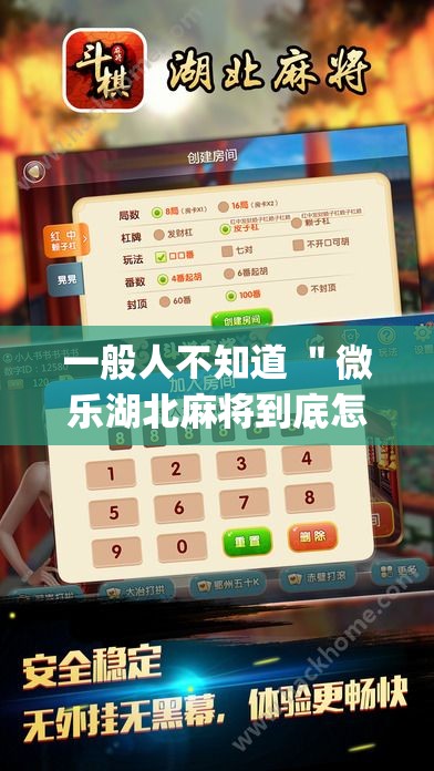 一般人不知道 ＂微乐湖北麻将到底怎么开挂”(原来确实是有插件)