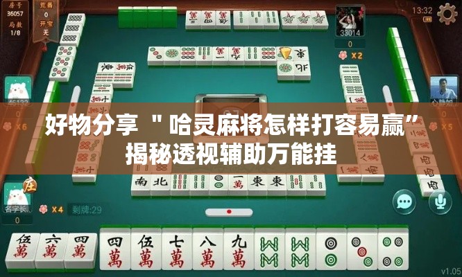 好物分享 ＂哈灵麻将怎样打容易赢”揭秘透视辅助万能挂