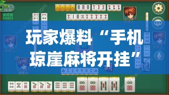 玩家爆料“手机琼崖麻将开挂”(曝光透视必备猫腻)