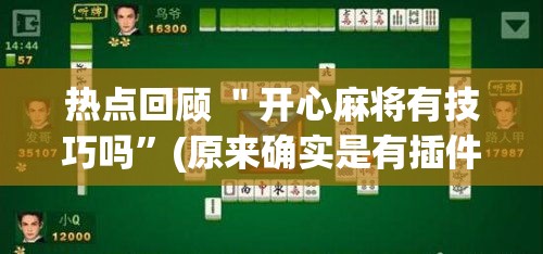 热点回顾 ＂开心麻将有技巧吗	”(原来确实是有插件)