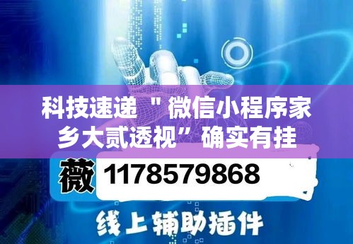 科技速递 ＂微信小程序家乡大贰透视”确实有挂