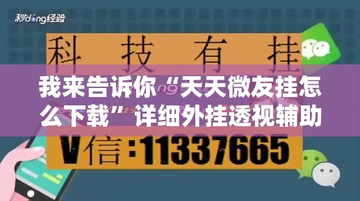 我来告诉你“天天微友挂怎么下载”详细外挂透视辅助软件教程