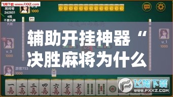 辅助开挂神器“决胜麻将为什么一直输”原来有神器下载！