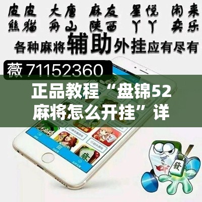 正品教程“盘锦52麻将怎么开挂”详细辅助透视