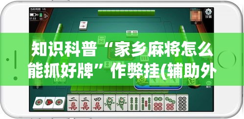知识科普“家乡麻将怎么能抓好牌”作弊挂(辅助外挂+