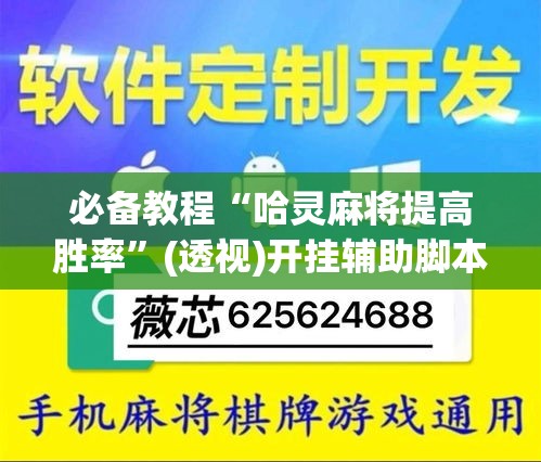必备教程“哈灵麻将提高胜率”(透视)开挂辅助脚本+详细开挂安装教程