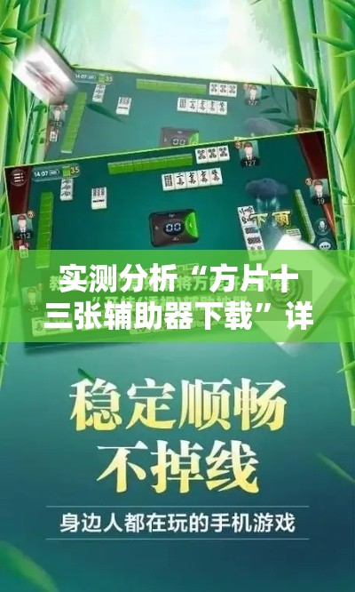 实测分析“方片十三张辅助器下载”详细透视辅助教程官方正版下载