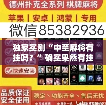 独家实测“中至麻将有挂吗？”确实果然有挂