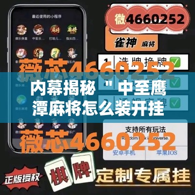 内幕揭秘 ＂中至鹰潭麻将怎么装开挂”开挂辅助教程
