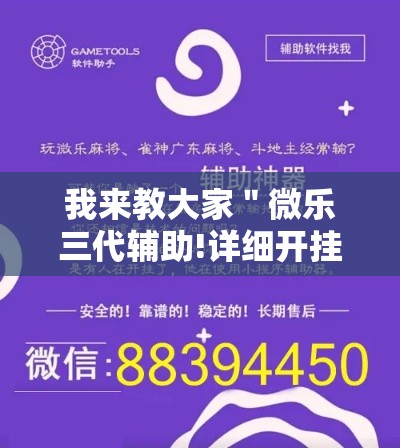 我来教大家＂微乐三代辅助!详细开挂教程