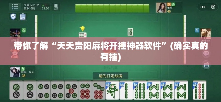 带你了解“天天贵阳麻将开挂神器软件”(确实真的有挂)