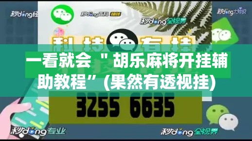 一看就会 ＂胡乐麻将开挂辅助教程”(果然有透视挂)