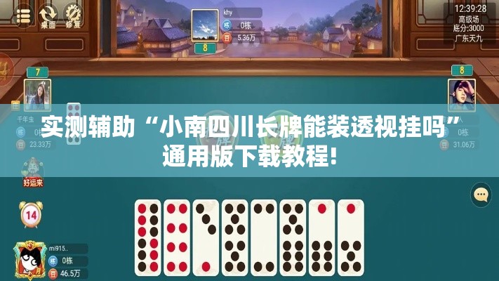 实测辅助“小南四川长牌能装透视挂吗	”通用版下载教程!