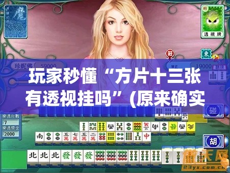 玩家秒懂“方片十三张有透视挂吗”(原来确实是有挂)