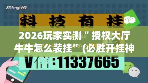 2026玩家实测＂授权大厅牛牛怎么装挂”(必胜开挂神器)