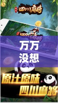 万万没想到 ＂巴蜀四川麻将的确有挂”分享必要外挂教程