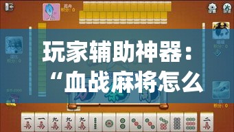 玩家辅助神器：“血战麻将怎么开挂”(详细透视教程)-