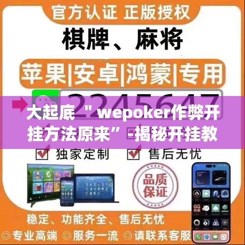 大起底 ＂wepoker作弊开挂方法原来”-揭秘开挂教程分享