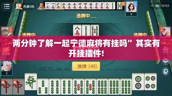 两分钟了解一起宁德麻将有挂吗”其实有开挂插件!