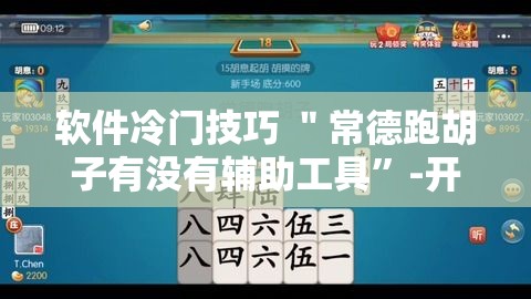 软件冷门技巧 ＂常德跑胡子有没有辅助工具	”-开挂神器-包教包会
